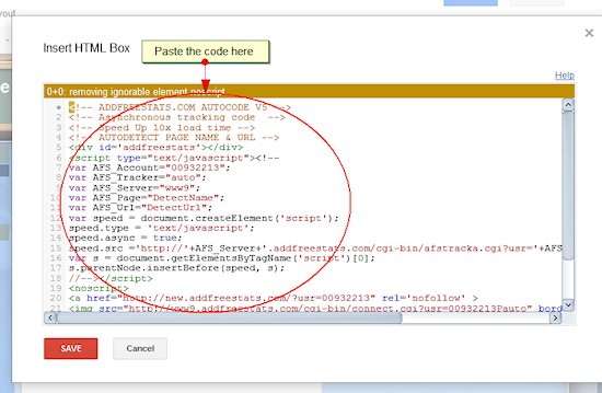 Google website stats
