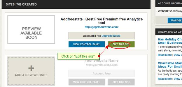 webs.com traffic analyzer tool