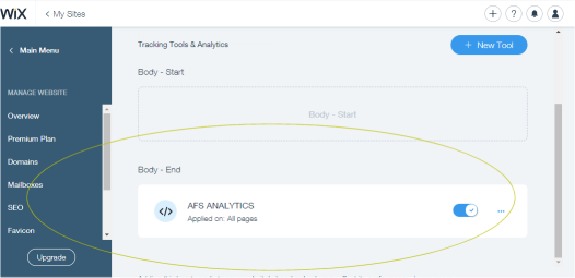  analytics for Wix