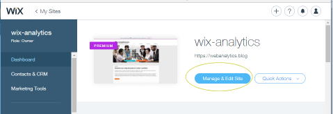  afs analytics for Wix