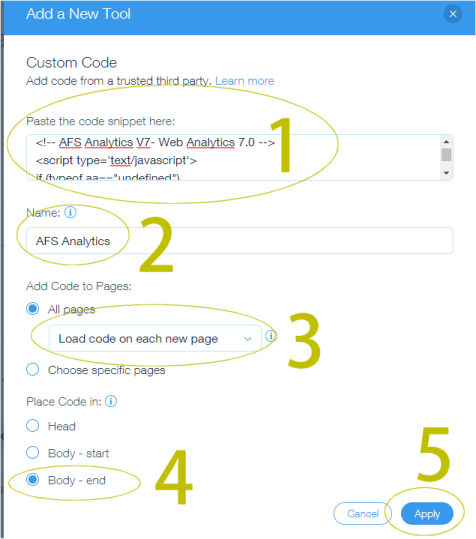  analytics for Wix