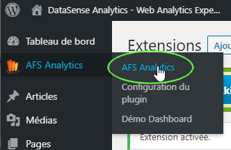 AFS Analytics Extension WordPress
